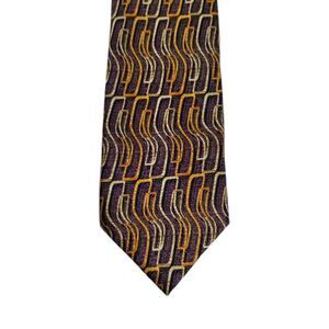 Henry Grethel Tie Mens Silk Necktie Multi Colored 57" Long 4" Wide